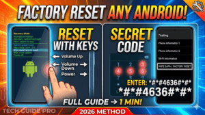 HOW TO RESET ANDROID MOBILE WITH KEY AND SECRET CODE