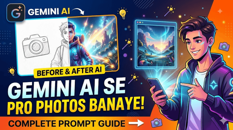 Gemini AI se Professional Photos Kaise Banaye? 2026 ki Best Prompt Guide! 12 Gemini AI se Professional Photos Kaise Banaye? 2026 ki Best Prompt Guide!
