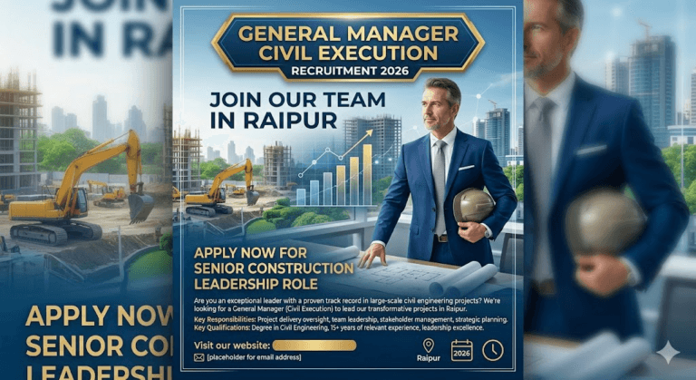 General Manager Civil Execution Recruitment 2026