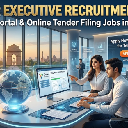 Tender Executive Recruitment 2026: GeM Portal & Online Tender Filing Jobs in Delhi | Apply Now