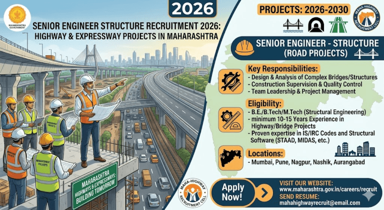 Senior Engineer Structure Recruitment 2026: Highway & Expressway Project Jobs in Maharashtra