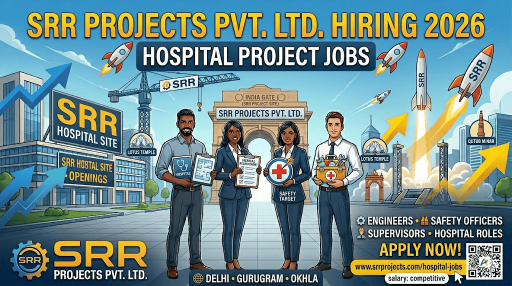 SRR Projects Pvt. Ltd. Hiring 2026 🚀 | Hospital Project Jobs for Engineers, Safety Officers & Supervisors