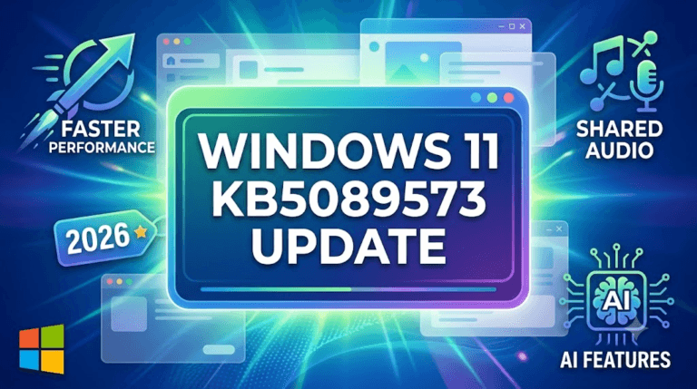 Windows 11 KB5089573 Update Brings Faster Performance, Shared Audio & AI Features in 2026 10 Windows 11 KB5089573 Update Brings Faster Performance, Shared Audio & AI Features in 2026