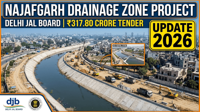 Najafgarh Drainage Zone Project Delhi 2026 – Delhi Jal Board ₹317.80 Crore Tender Update