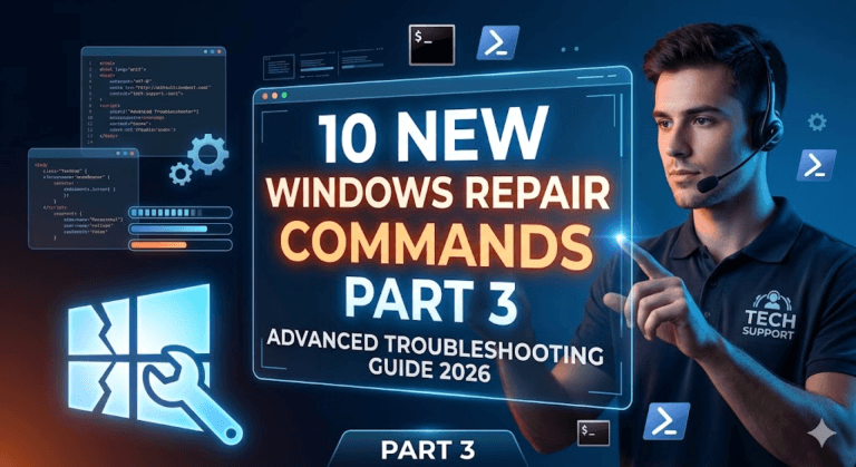 10 New Windows Repair Commands Part 3 – Advanced Troubleshooting Guide 2026 7 10 New Windows Repair Commands