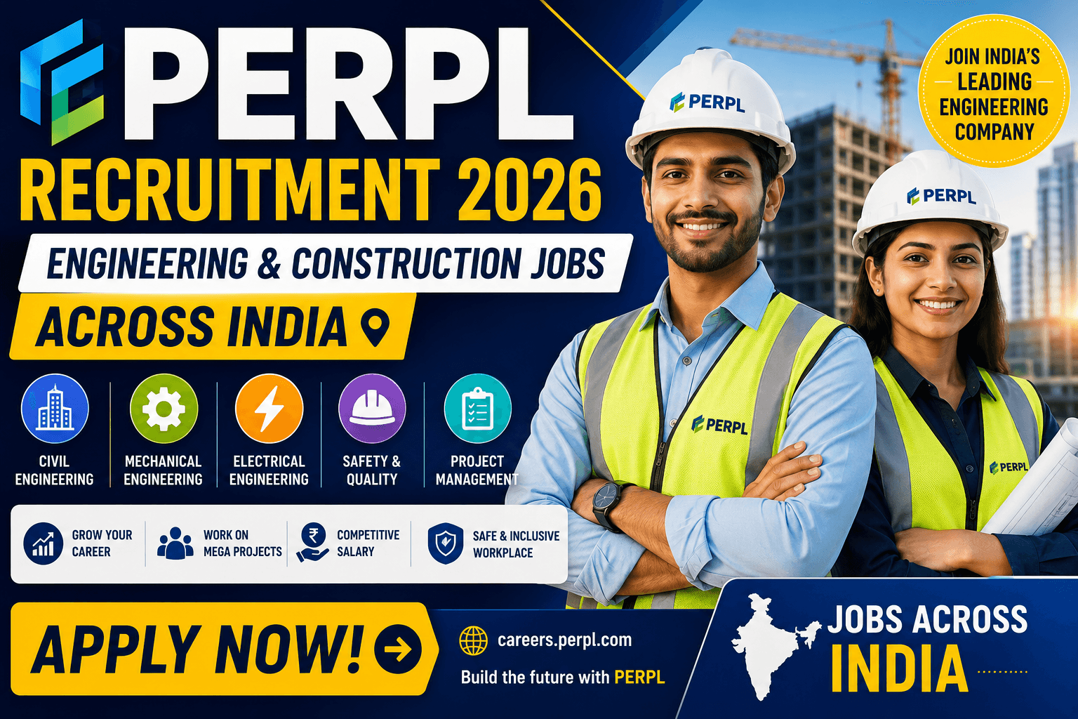 PERPL Recruitment 2026: Engineering & Construction Jobs Across India | Apply Now