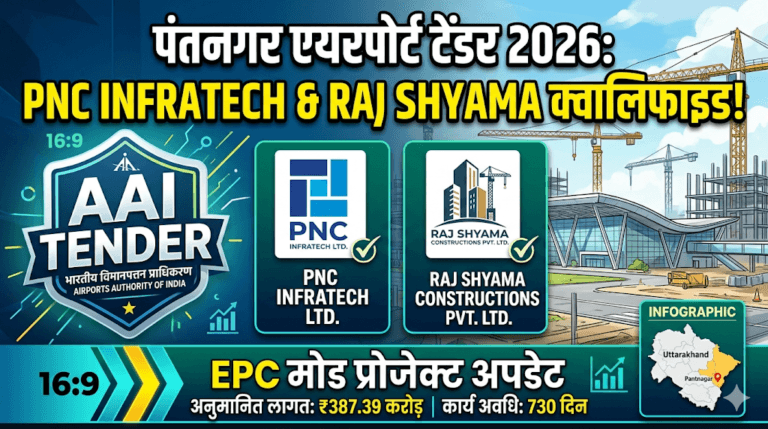 Pantnagar Airport EPC Tender 2026: AAI Technical Evaluation & Qualified Bidders