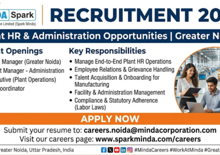 Minda Corporation HR Admin Recruitment 2026: Plant HR & Administration Job in Greater Noida | Apply Now
