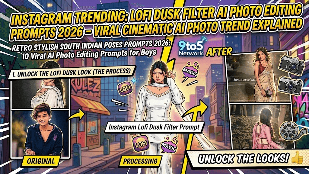Instagram Trending Lofi Dusk Filter AI Photo Editing Prompts 2026 – Viral Cinematic AI Photo Trend Explained