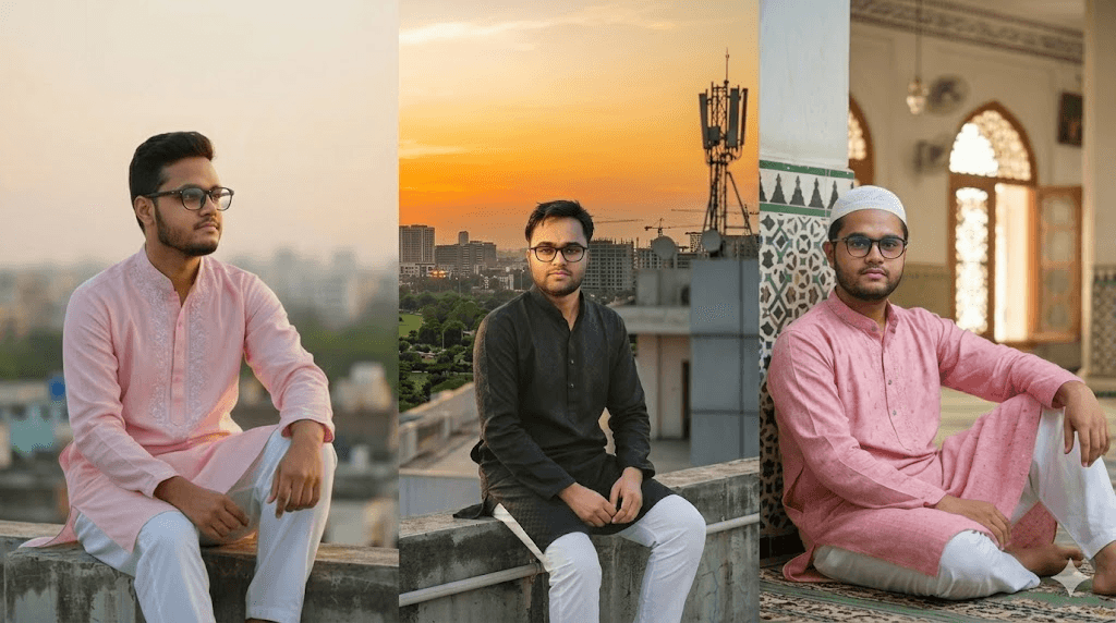 AI Photo Prompt Collection 2026: Rooftop Cinematic Portrait & Islamic Mosque Portrait Prompts