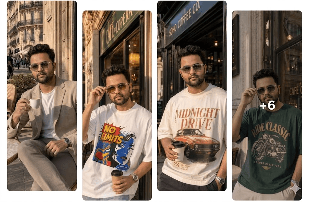 AI Men’s Café Streetwear Photoshoot Prompt 2026: Viral Instagram & Lifestyle Portrait Prompt