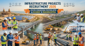 Apply for Casting Yard Engineer, Tunnel Engineer, QA/QC Expert, Sr. MEP Expert and P/M Expert jobs in Gujarat and Maharashtra.