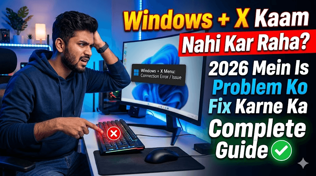 Windows + X Kaam Nahi Kar Raha? 2026 Mein Is Problem Ko Fix Karne Ka Complete Guide
