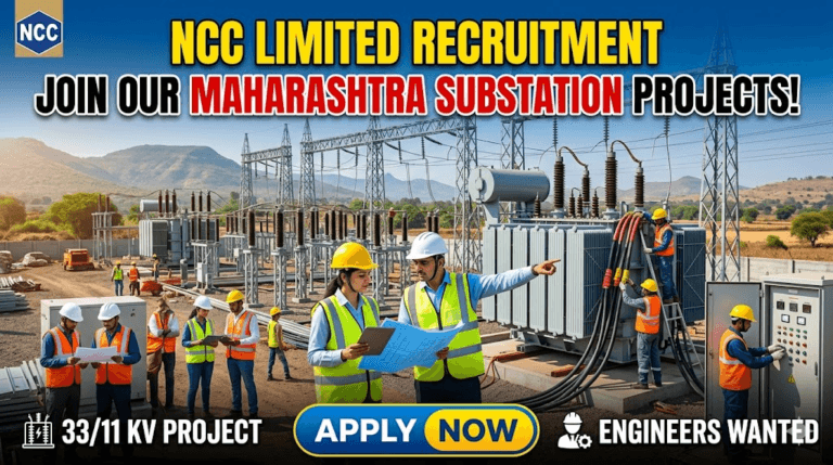 NCC Limited Recruitment 2026: Electrical & Civil Engineers Hiring for Maharashtra Substation Projects 5 NCC Limited Recruitment 2026