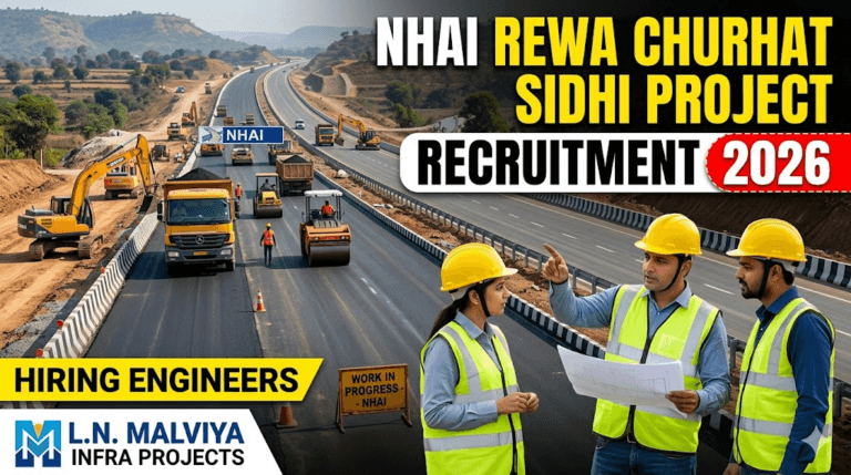 NHAI Rewa Churhat Sidhi Project Recruitment 2026: L.N. Malviya Infra Projects Hiring Engineers for Highway Project 3 NHAI