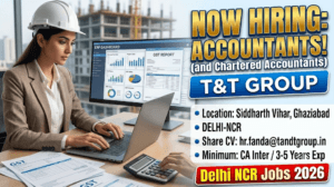 Sr Accountant Executive Recruitment 2026 Delhi Apply Now