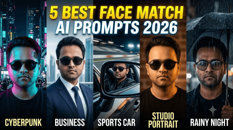 Face Match AI Prompts 2026: Flux, GPT Images, Gemini, Midjourney & Leonardo AI Ke Liye 5 Best Ultra-Realistic Face Consistency Prompts