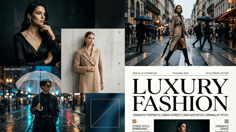 AI Fashion Magazine Prompt Collection 2026: 8 Cinematic Editorial AI Photo Prompts for FLUX, Midjourney & GPT Image