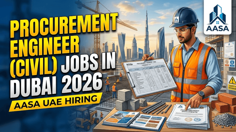 Procurement Engineer (Civil) Jobs in Dubai 2026: AASA UAE Hiring for Civil Infrastructure Professionals