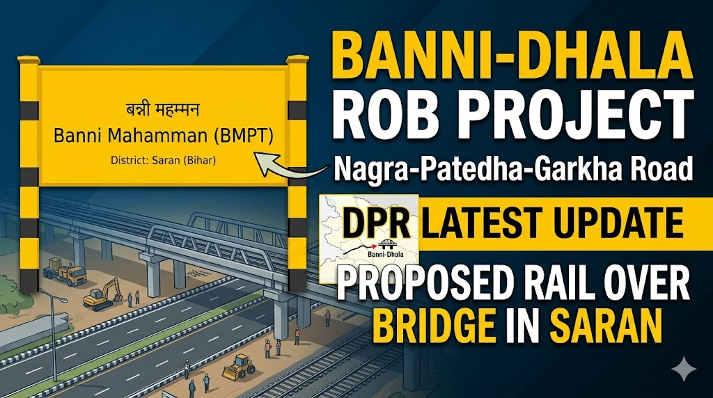 Banni-Dhala Nagra-Patedha-Garkha Road ROB DPR: Latest Update on Proposed Rail Over Bridge Project in Saran