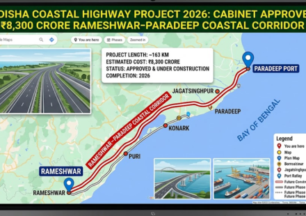 Odisha Coastal Highway Project 2026: Cabinet Approves ₹8,300 Crore Rameshwar–Paradeep Coastal Corridor