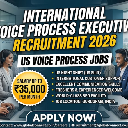 International Voice Process Executive Recruitment 2026: US Voice Process Jobs | Salary Up to ₹35,000 Per Month