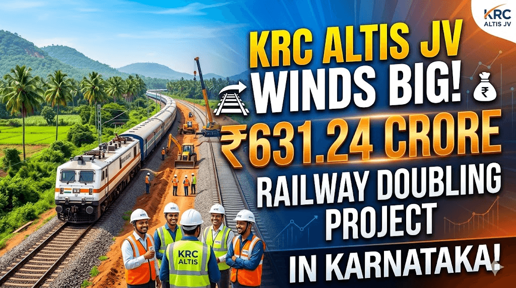 KRC ALTIS JV Emerges Lowest Bidder for ₹631.24 Crore Railway Doubling Project in Karnataka