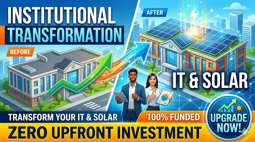 Transform Your Institution’s IT and Solar Infrastructure Without Any Upfront Investment