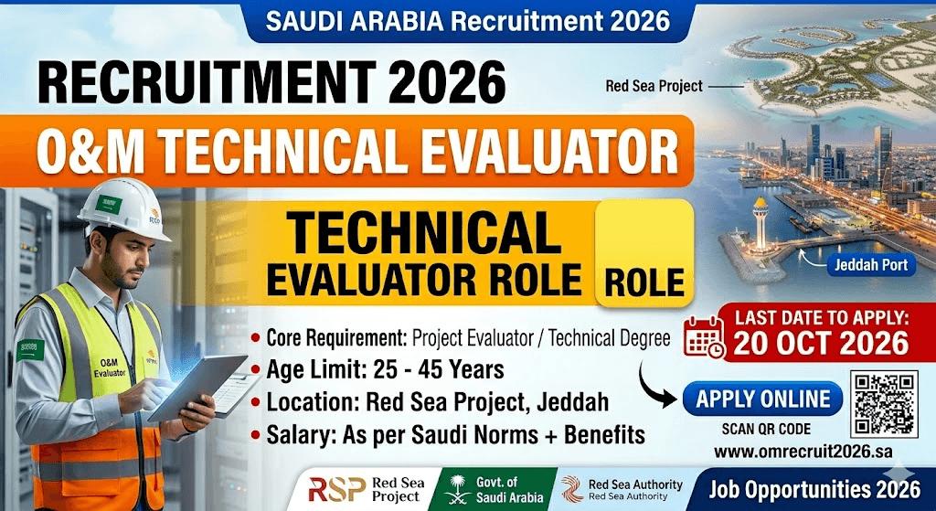 Saudi Arabia PRC Project Recruitment 2026 | Operations & Maintenance Technical Evaluator Jobs
