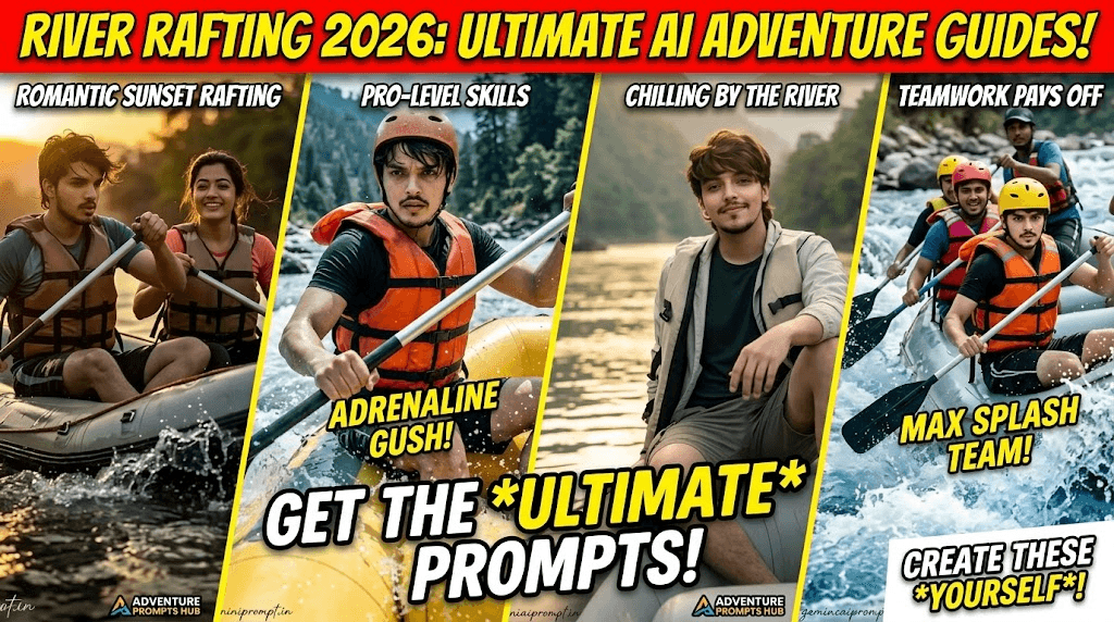 River Rafting Photo Prompt 2026: Create Stunning AI Adventure Images with Realistic River Rafting Prompts
