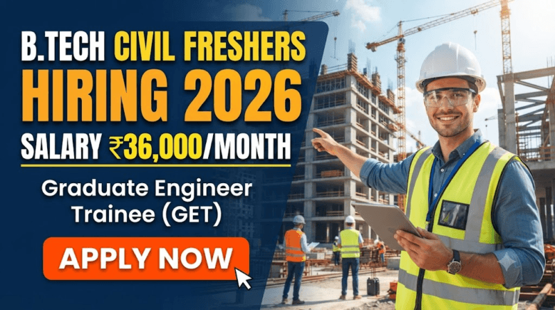 B.Tech Civil Engineer Freshers Hiring 2026: Graduate Engineer Trainee (Civil) Vacancy at Mahan Thermal Power Plant | Apply Now