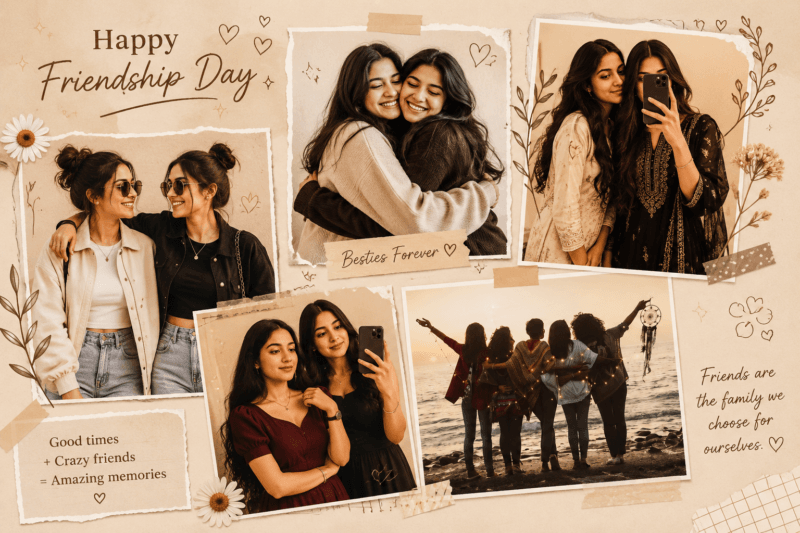 Friendship Day AI Collage Prompts 2026: 5 Ultra Realistic Scrapbook & Mood Board Prompts for ChatGPT, Midjourney, Flux & Leonardo AI
