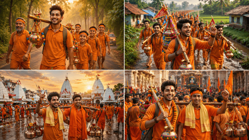 Kanwar Yatra AI Image Prompts 2026: 4 Ultra-Realistic & Pixar Style Face-Swap Prompts for GPT Image, Midjourney, Flux & Leonardo AI