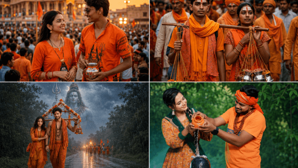 Sawan / Kanwar Couple Kanwar Yatra AI Prompts 2026