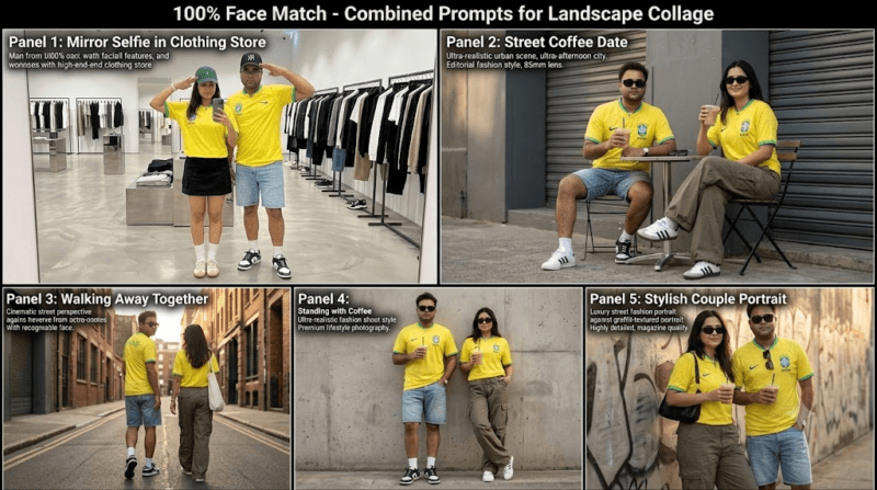 Best 100% Face Match AI Prompts (2026): Create Ultra-Realistic Couple Photos with ChatGPT Image, Gemini AI, FLUX & Midjourney