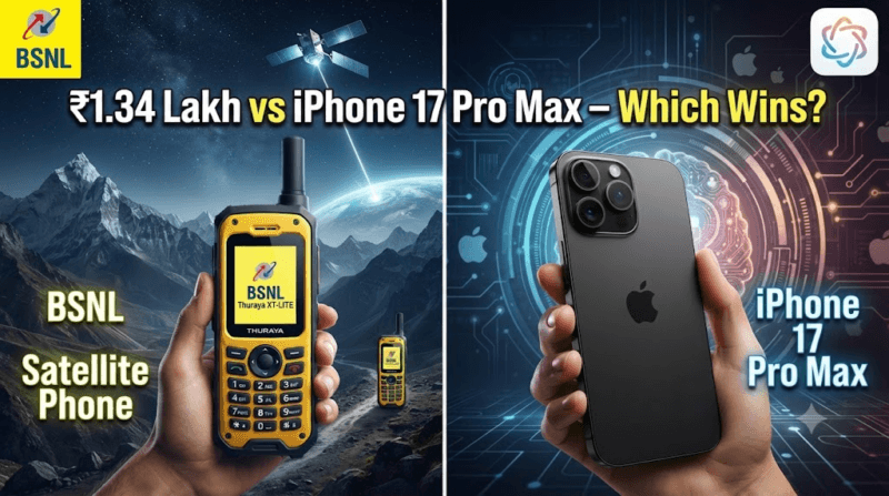 BSNL ₹1,34,166 Satellite Phone vs iPhone 17 Pro Max Review: Which One Should You Buy in 2026?