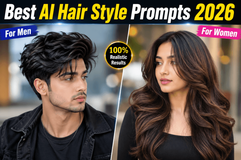 Male & Female Hair Style Prompts for AI: Flux, GPT-Image, Midjourney, Imagen 4 और Leonardo AI के लिए Ultra Realistic Hair Prompts (2026)