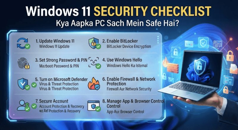 Windows 11 Security Checklist: Kya Aapka PC Sach Mein Safe Hai?