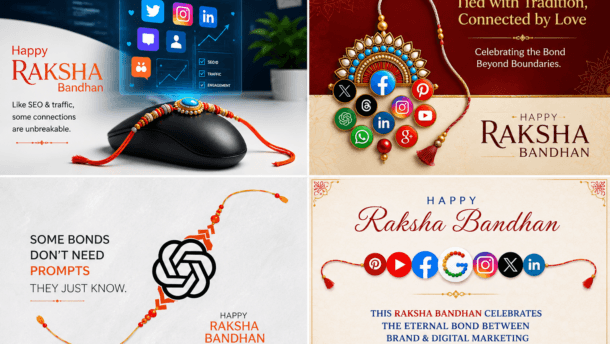4 Modern Digital Raksha Bandhan AI Image Prompts (2026) – Create Premium Tech-Inspired Festive Posters