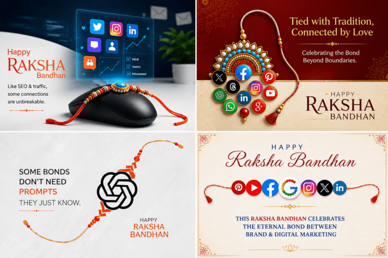 4 Modern Digital Raksha Bandhan AI Image Prompts (2026) – Create Premium Tech-Inspired Festive Posters